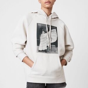 Allsaints Olivia Lucia Hoodie in Grey